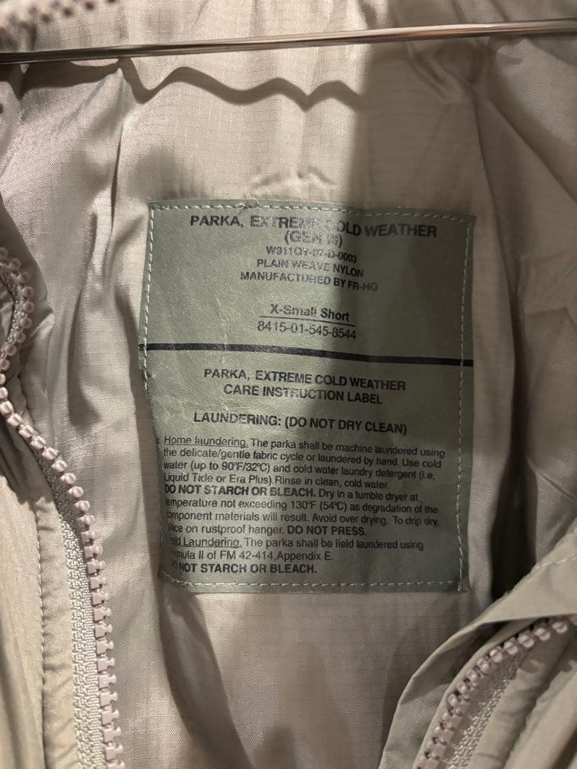 ECWCS Gen III Level 7 サイズ XS