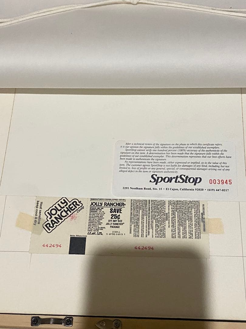 野茂英雄　直筆サイン、チケット