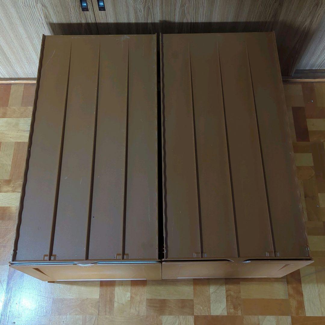 さくら様タッパーウエア スーパーチェスト ロング 2段 ブラウン 2個セット