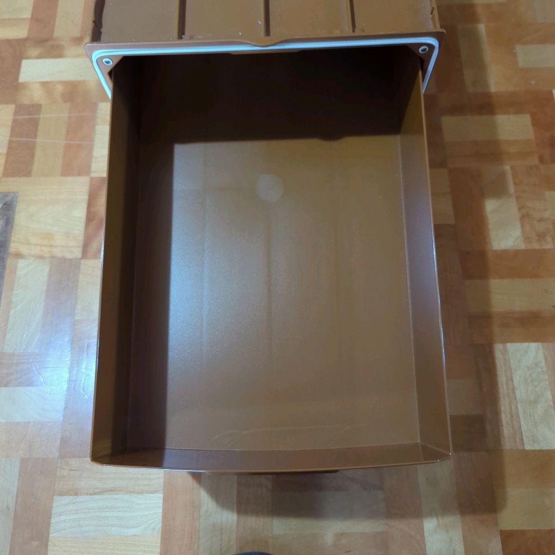 さくら様タッパーウエア スーパーチェスト ロング 2段 ブラウン 2個セット