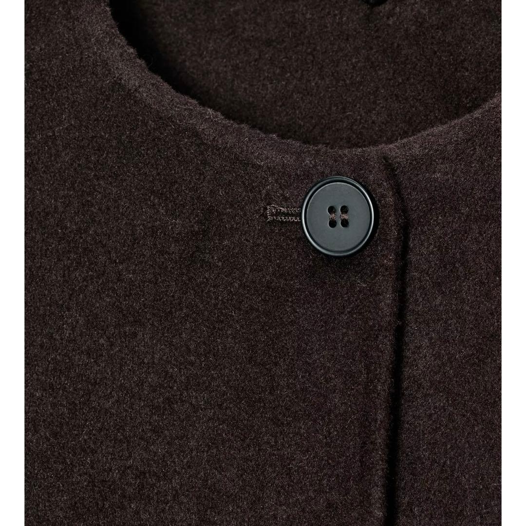 ZARA ウールショートスカーフコート Sサイズ 新品タグつき ブラウン