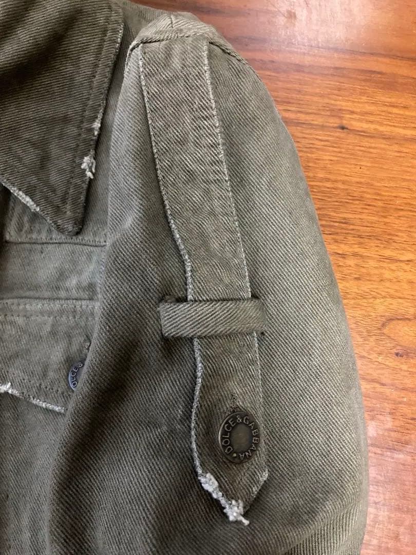 DOLCE & GABBANA ミリタリージャケット　ダメージ豹柄40 美品