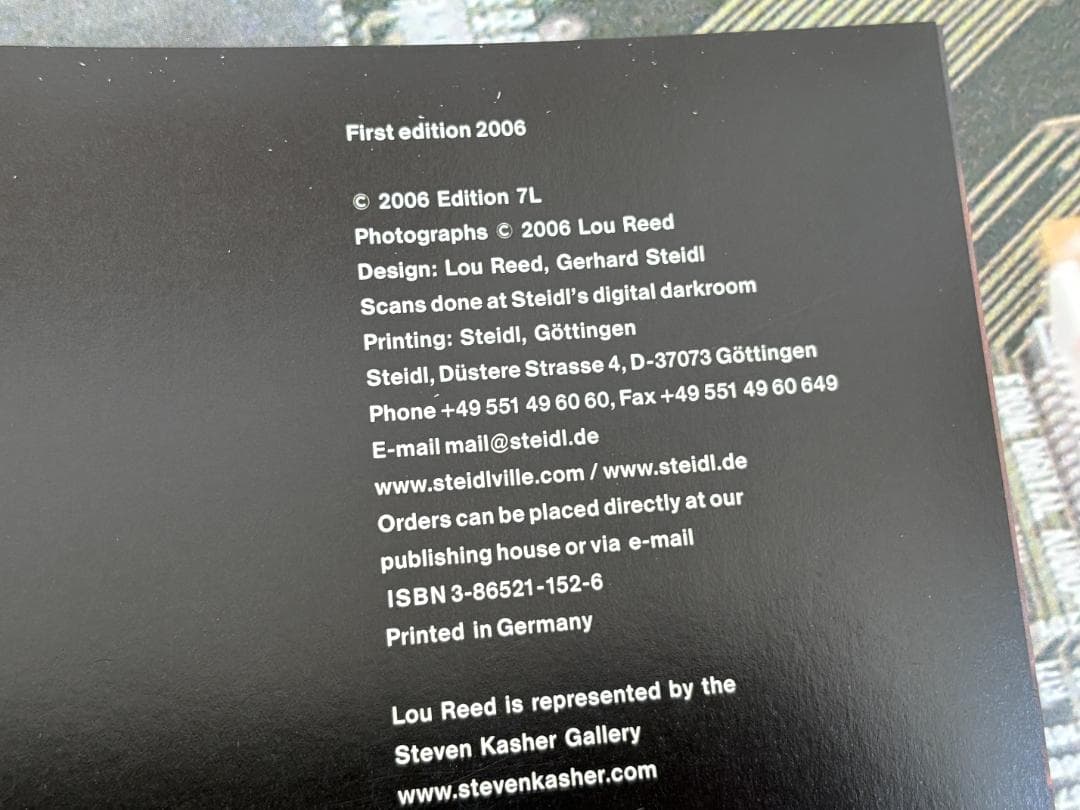 LOU REED'S NEW YORK 写真集 　希少本　ルーリード