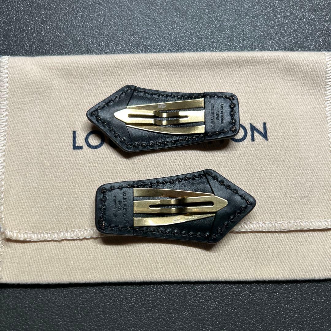 LOUIS VUITTON ヘアピン モノグラムレザー