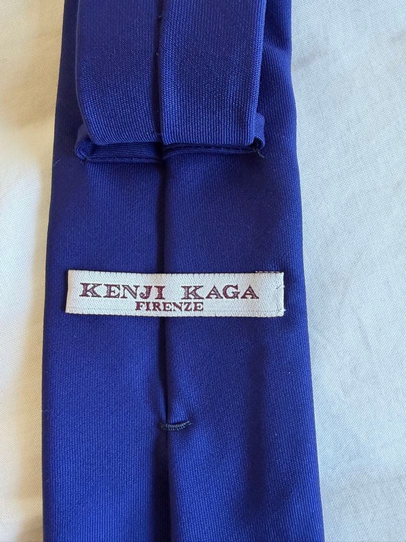 KENJI KAGA セブンフォールド製 ネクタイ ウール ブルー
