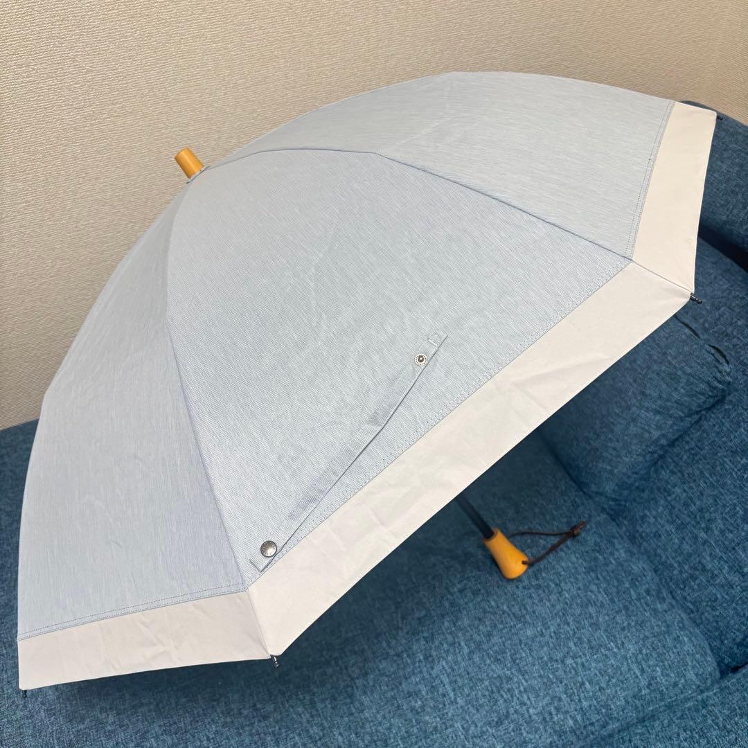専用【美品・定価14,630円】サンバリア100 日傘 2段折 ブルー