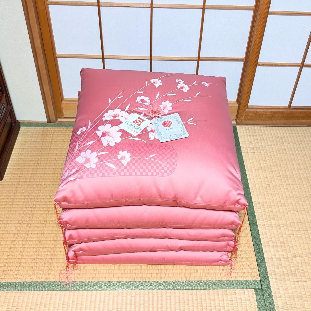 ★新品未使用★西川婚礼座布団 高級座布団 お盆 法事 来客用 ５枚セット元箱付