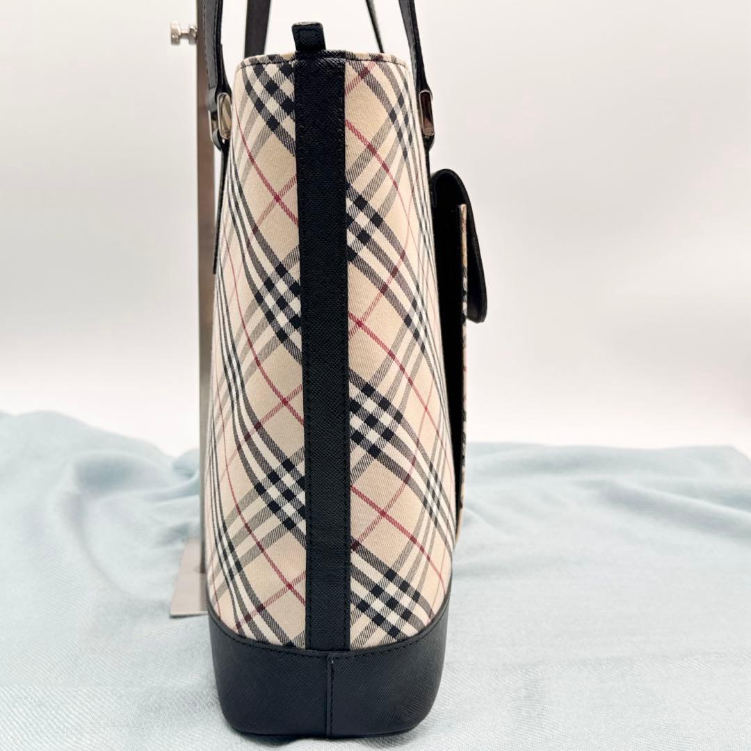 希少✨BURBERRY　バーバリー　トートバッグ　ノバチェック サフィアノレザー