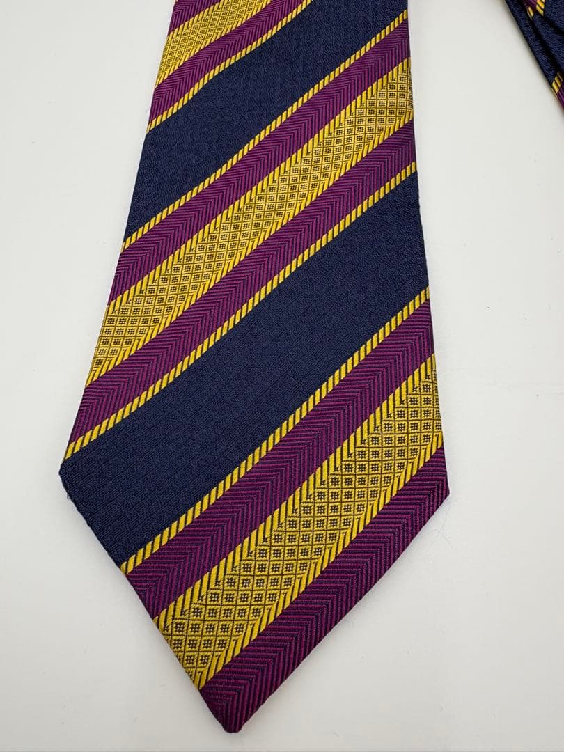 新品未使用　ドレイクス　ネクタイ　Michael J Drake ストライプ