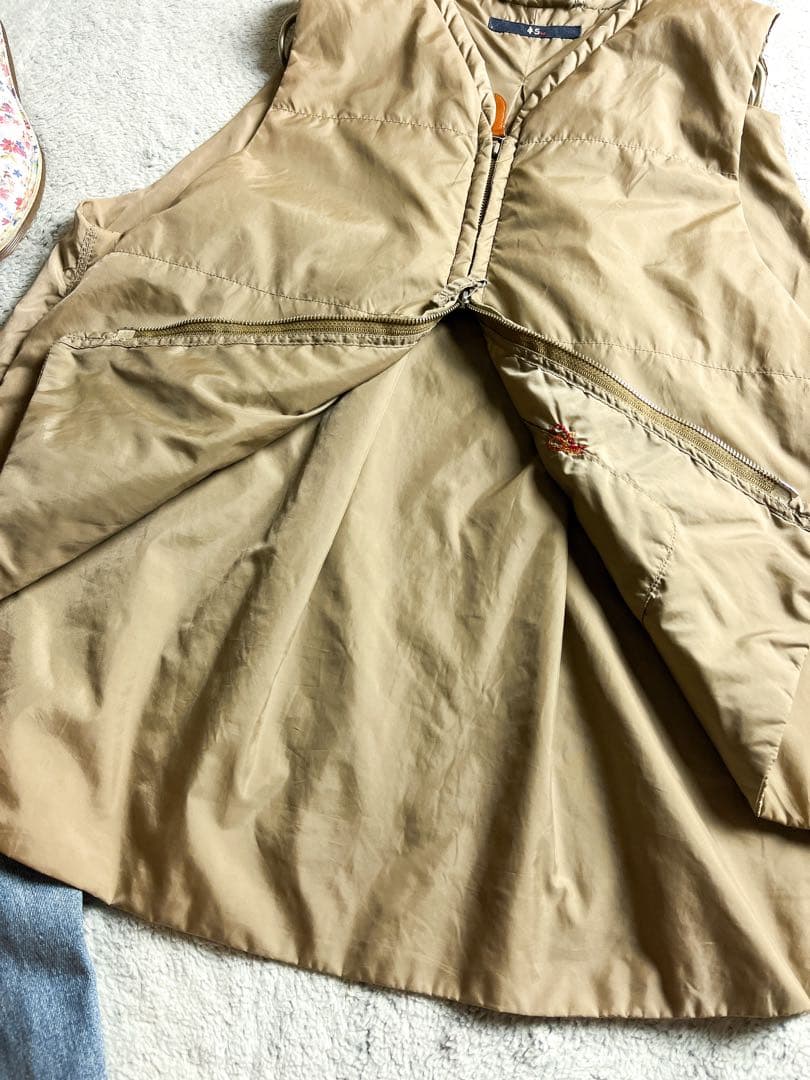 美品【45R】45rpm 中綿キルティング フレアシルエット ナイロンベスト 2