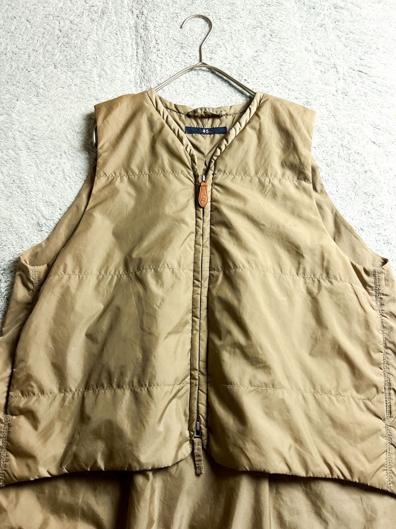 美品【45R】45rpm 中綿キルティング フレアシルエット ナイロンベスト 2