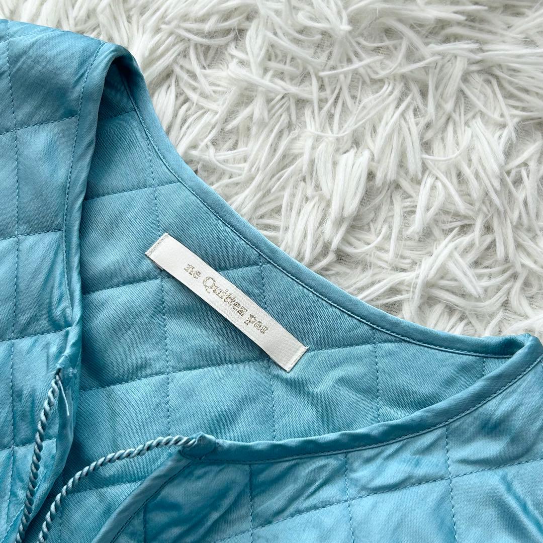 美品✨ ヌキテパ 2024年 モダールサテンフラワーツリープリント ヨークドレス