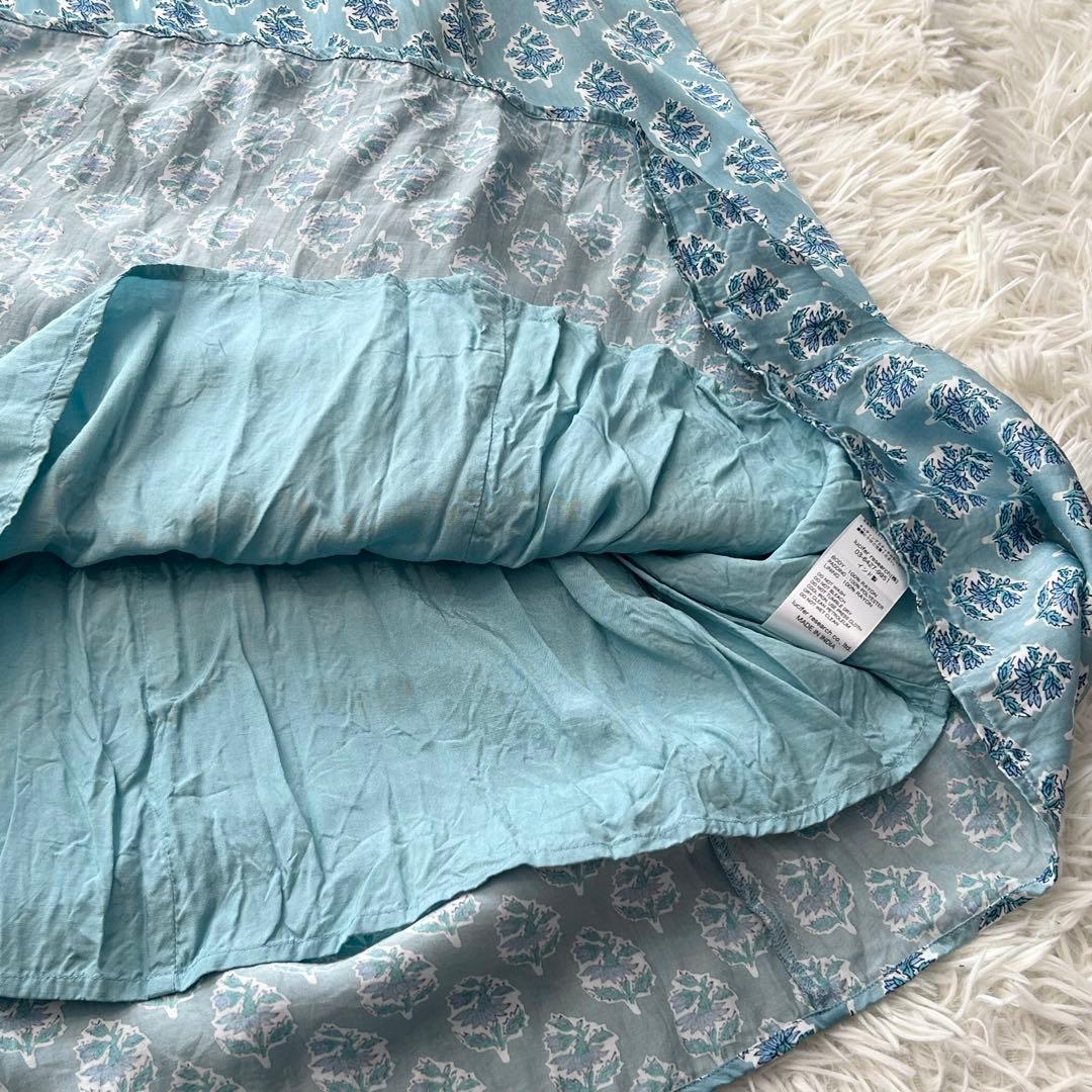 美品✨ ヌキテパ 2024年 モダールサテンフラワーツリープリント ヨークドレス