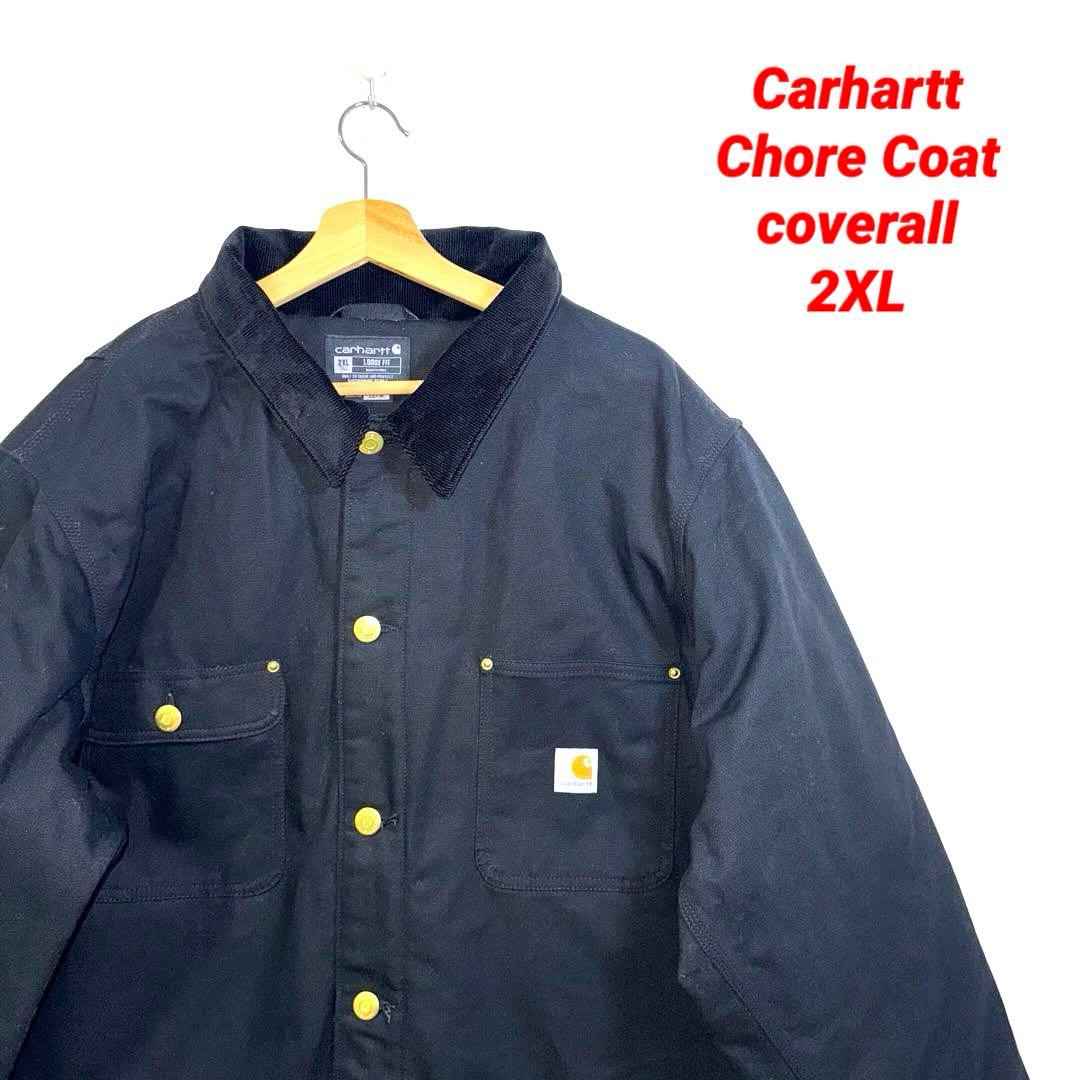 こ*ん様 美品！！カーハート デニム　チョアコート　カバーオール　2XL ブラッ