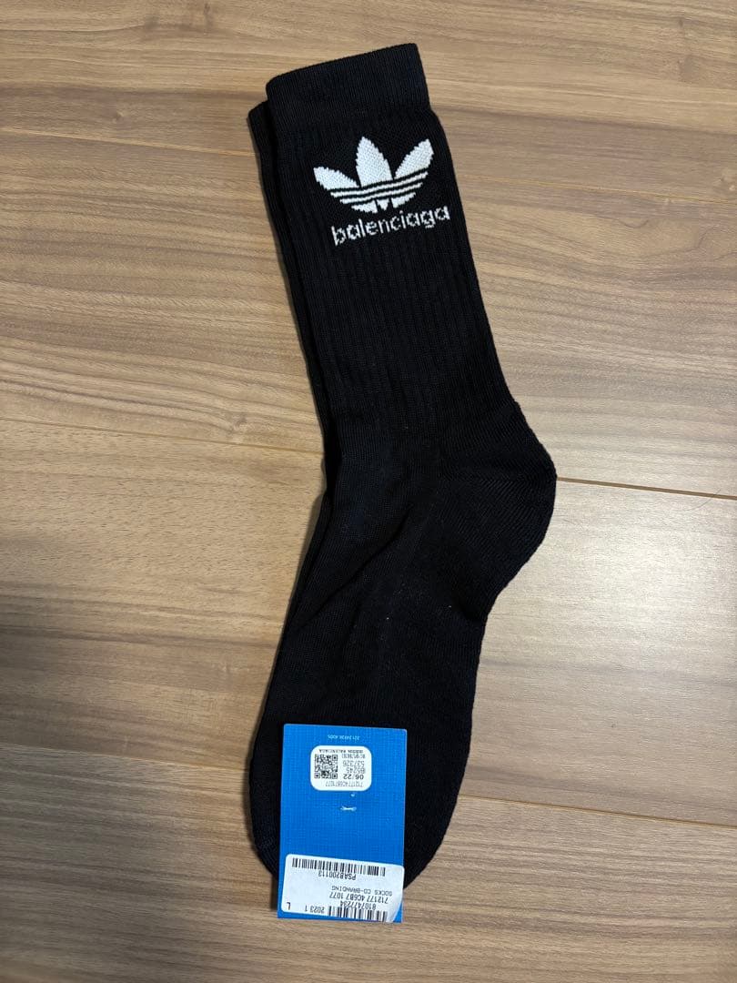 【新品】Balenciaga adidasコラボ ソックス ブラック Lサイズ