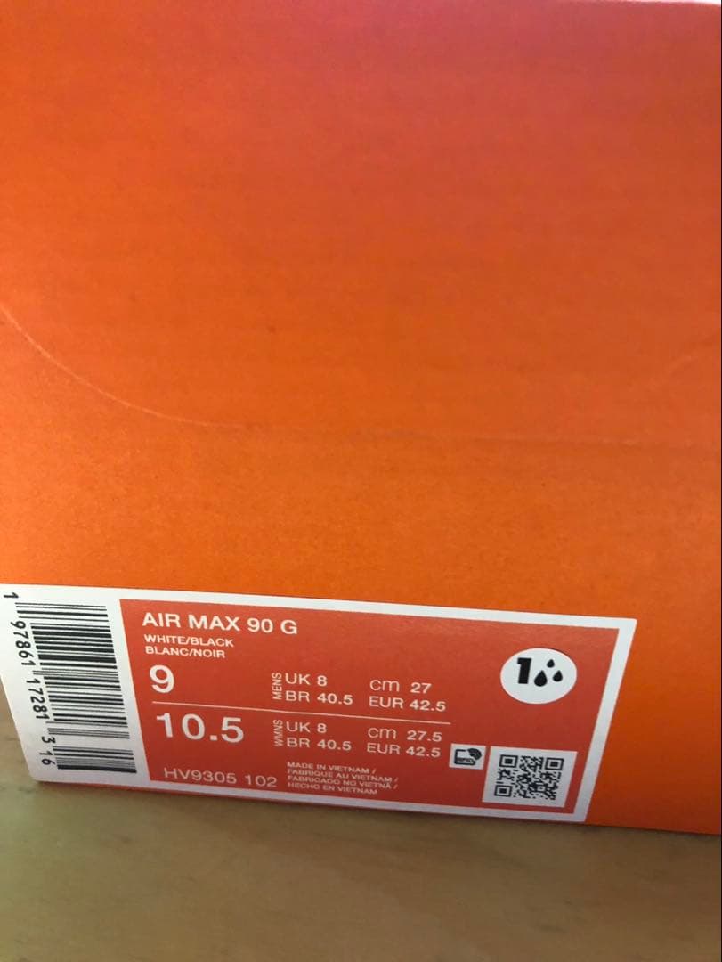 新品 27cm ナイキ エアマックス 90 G ゴルフシューズ 白 黒タグ
