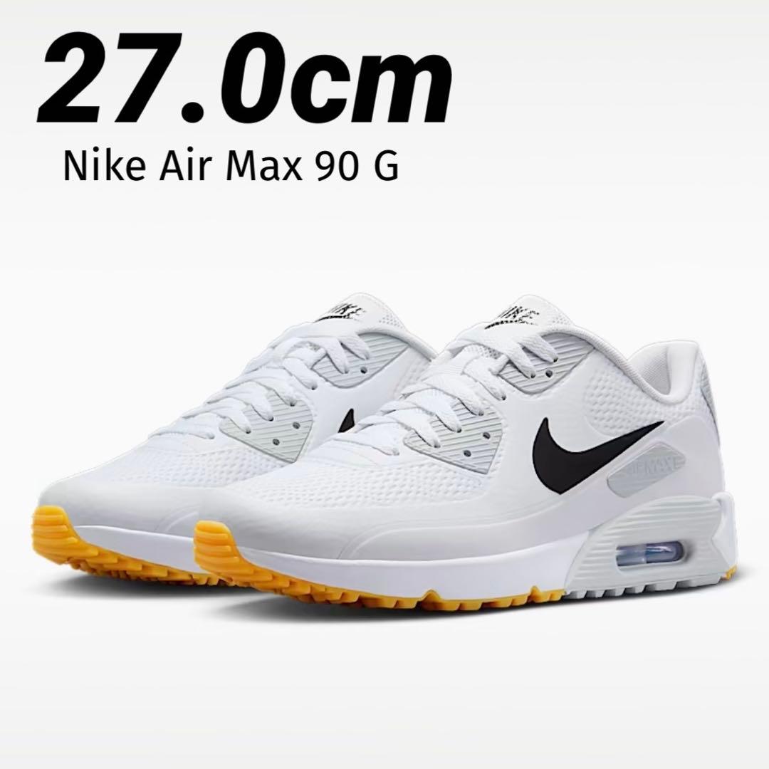 新品 27cm ナイキ エアマックス 90 G ゴルフシューズ 白 黒タグ
