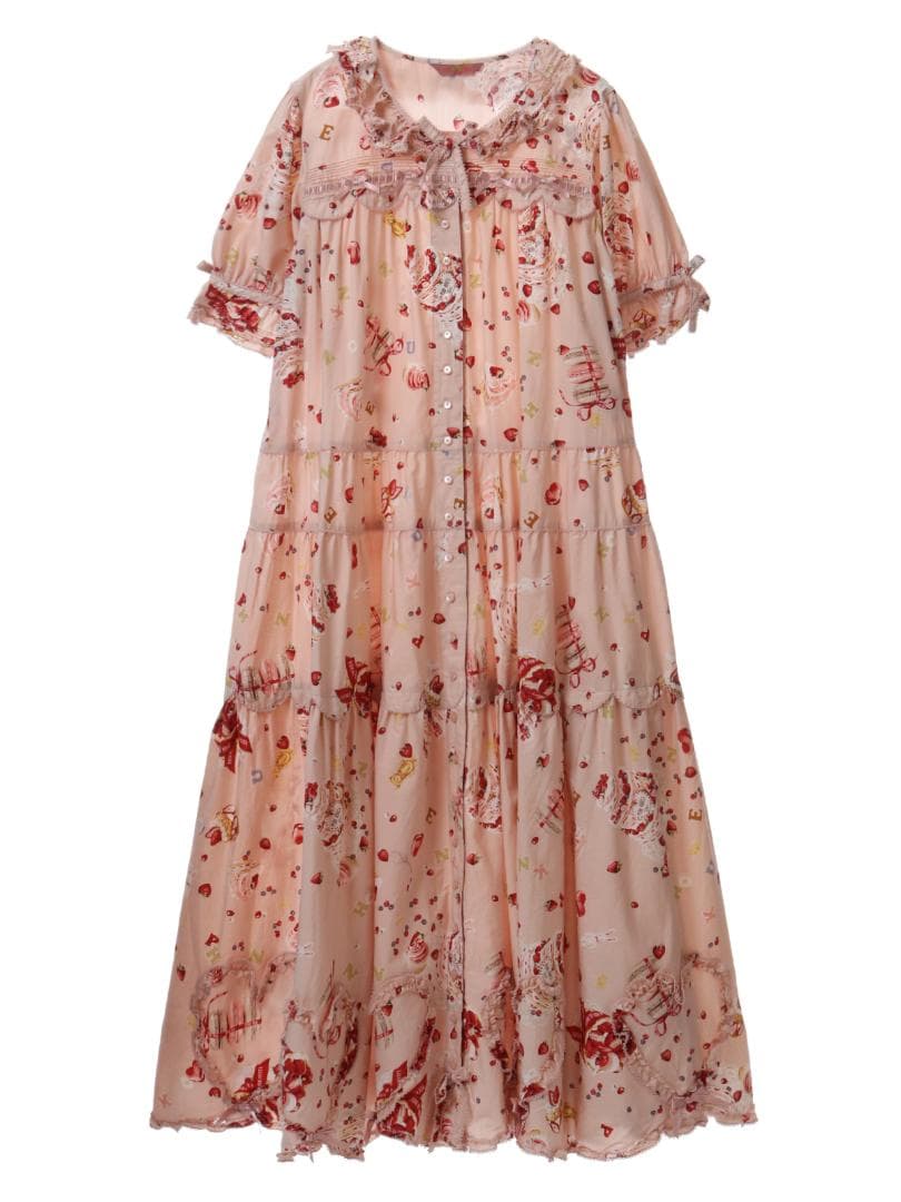 な*お様 ピンクハウス♡アニバーサリーケーキ♡パフスリーブワンピース