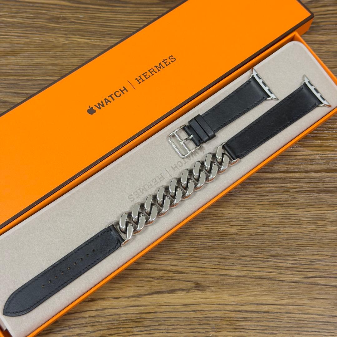 3133 希少品　Apple Watch エルメス　グルメットメタル　二重バンド