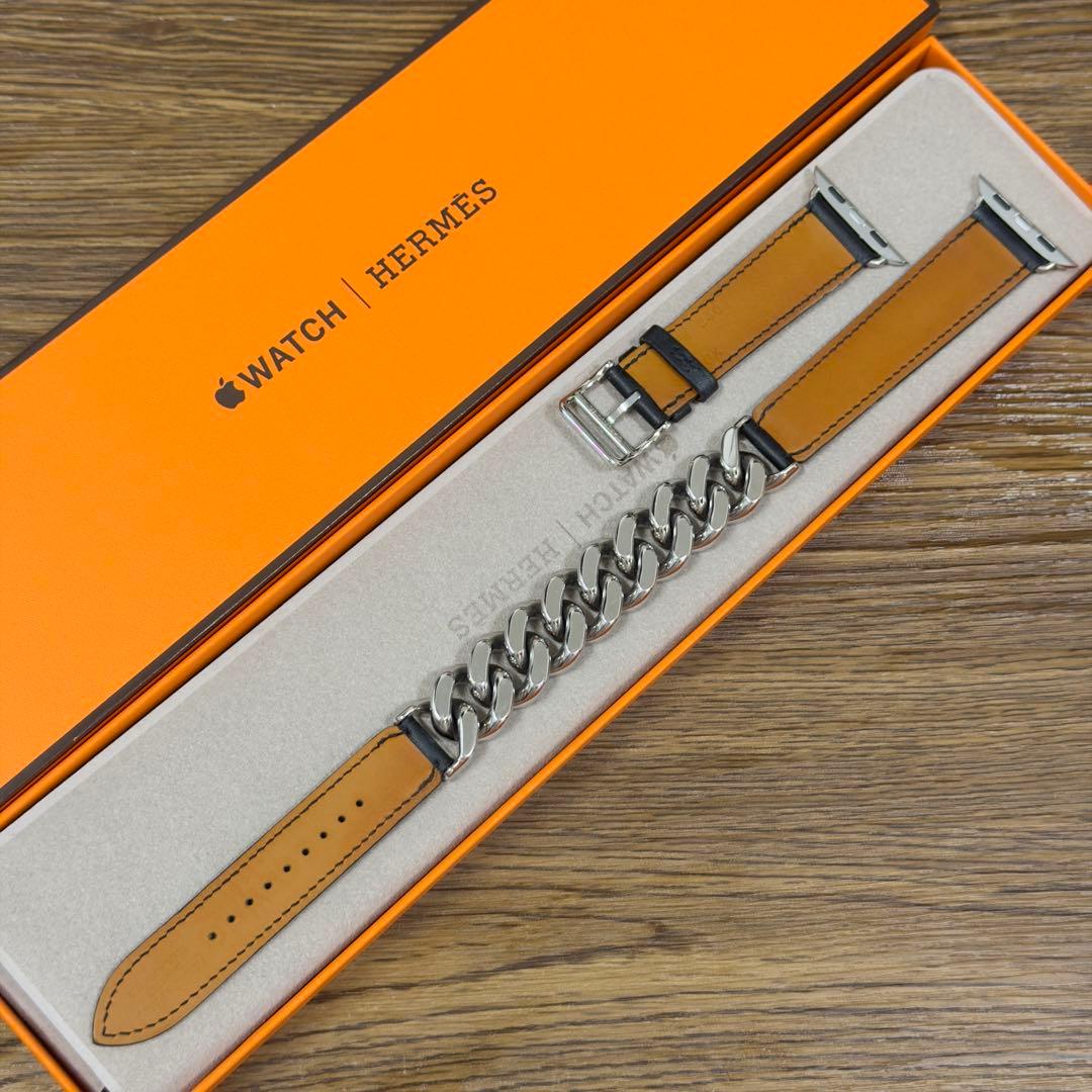 3133 希少品　Apple Watch エルメス　グルメットメタル　二重バンド