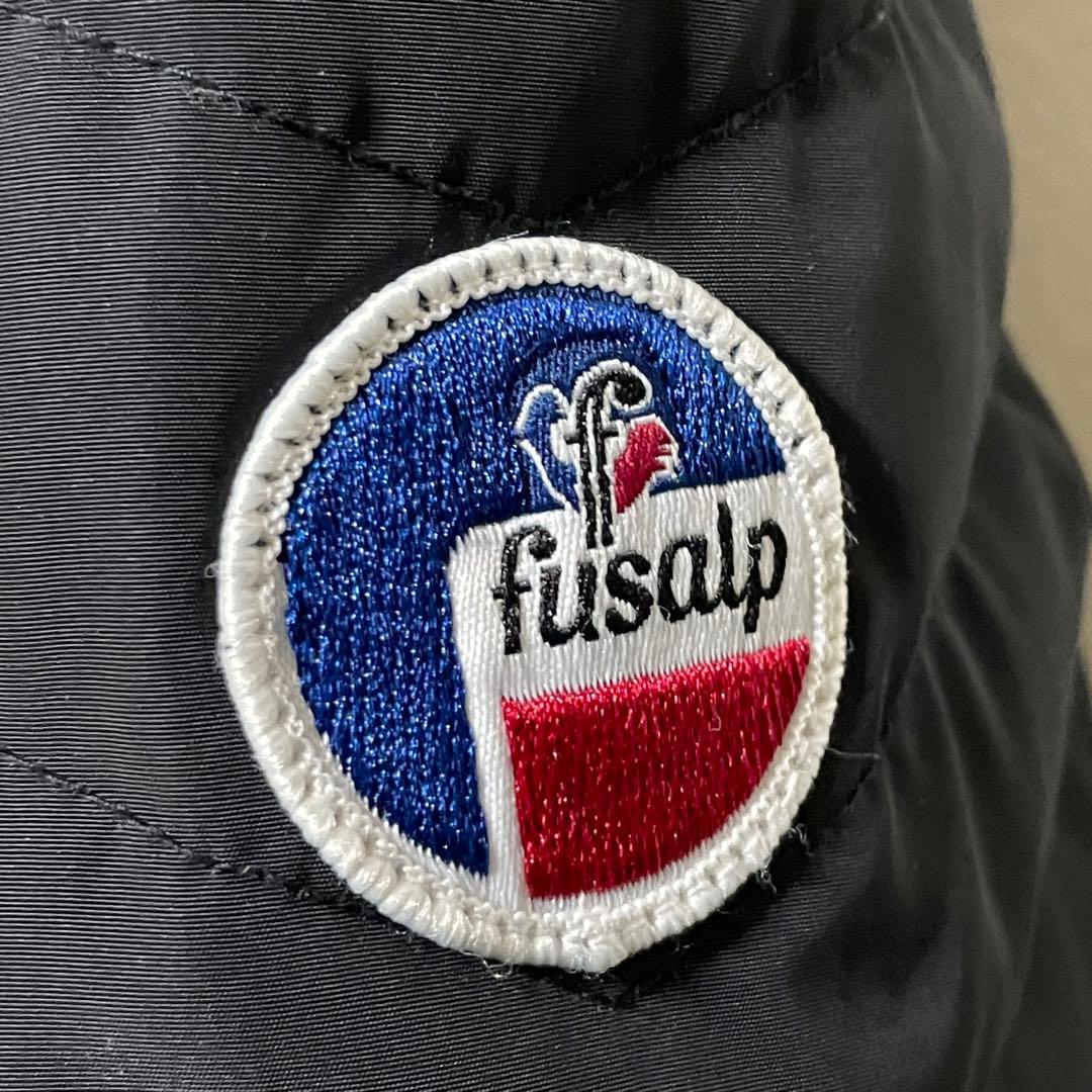【美品】fusalp フード付き　ダウン　 ブラック　コート　防水コート　極暖