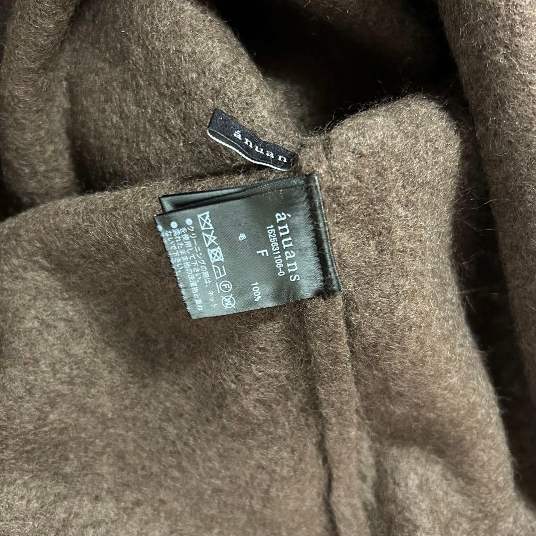 今季 新品 anuans ウールミンクニットワンピース ブラウン 2025AW