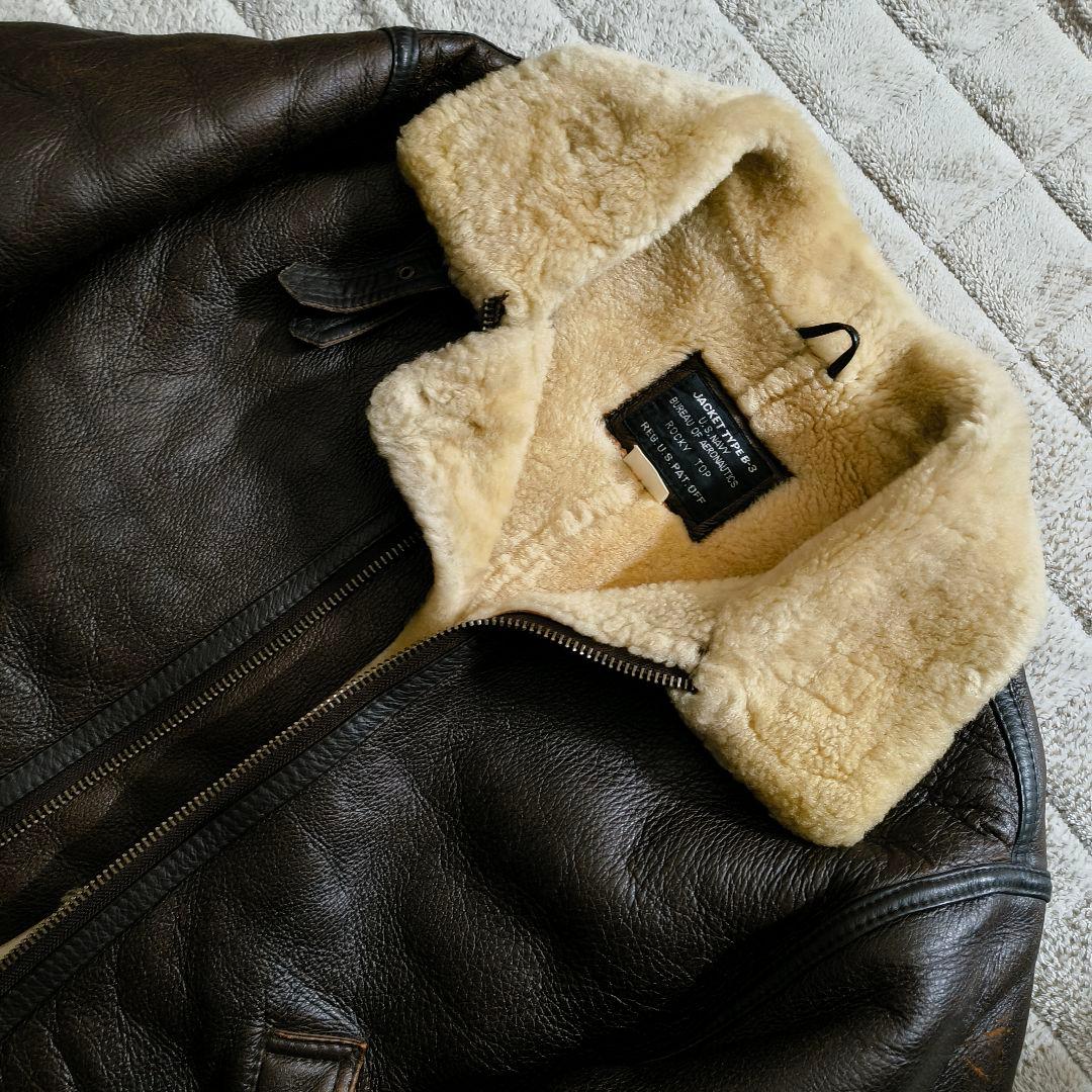 訳あり B-3 フライトジャケット ブラウン 部品取り リメイク 40