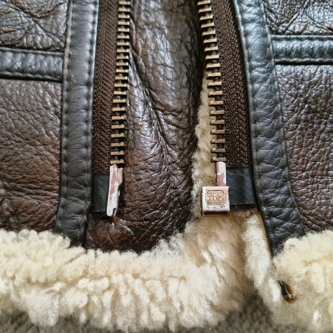 訳あり B-3 フライトジャケット ブラウン 部品取り リメイク 40