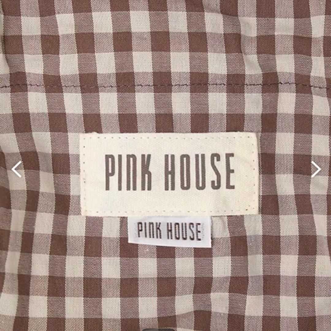 【美品】PINK HOUSE アースギンガムパッチワークブルゾン