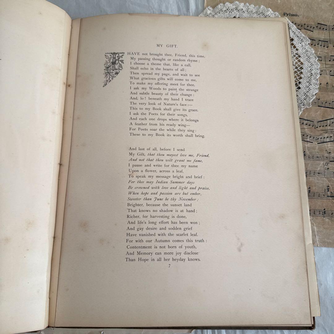 稀少1883年アンティーク美しい画集ヴィクトリアン洋書ジャンクジャーナル　古書