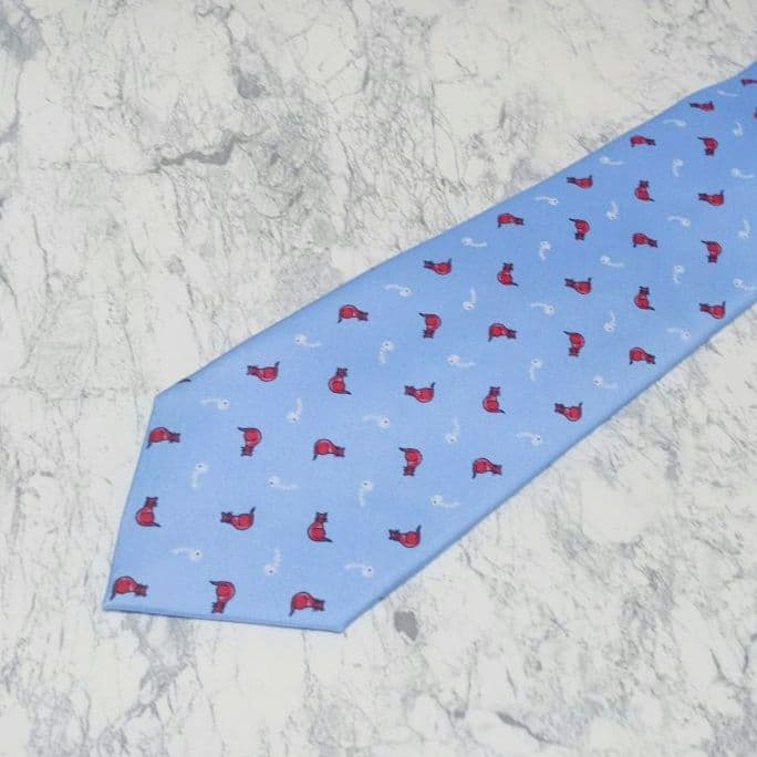 お*む様 【新品未使用】マリネッラ ネクタイ 猫 高級　上質　シルク　100周年