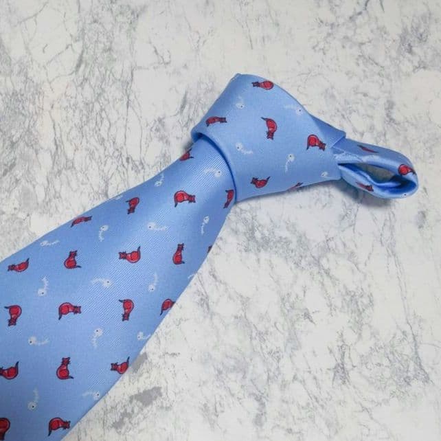 お*む様 【新品未使用】マリネッラ ネクタイ 猫 高級　上質　シルク　100周年