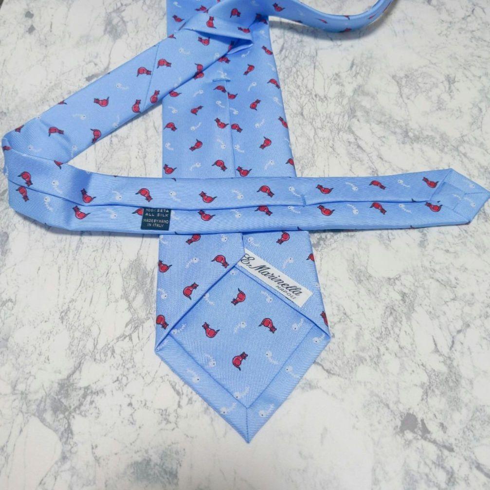 お*む様 【新品未使用】マリネッラ ネクタイ 猫 高級　上質　シルク　100周年