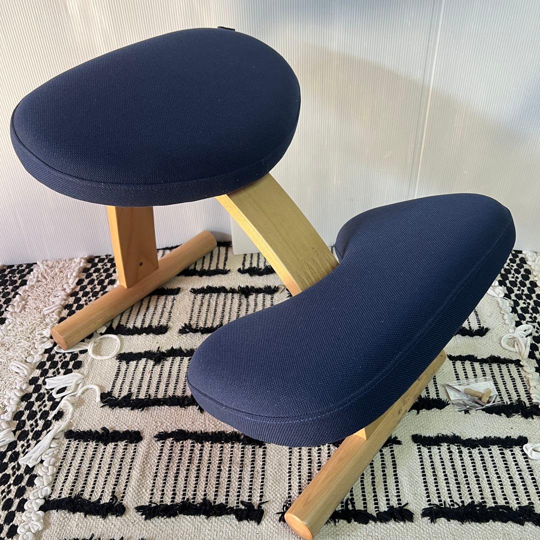 美品✨ Rybo リボ社 バランスイージー バランスチェア ネイビー 姿勢改善