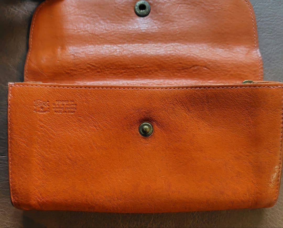 IL BISONTE 長財布 オレンジ 袋付き