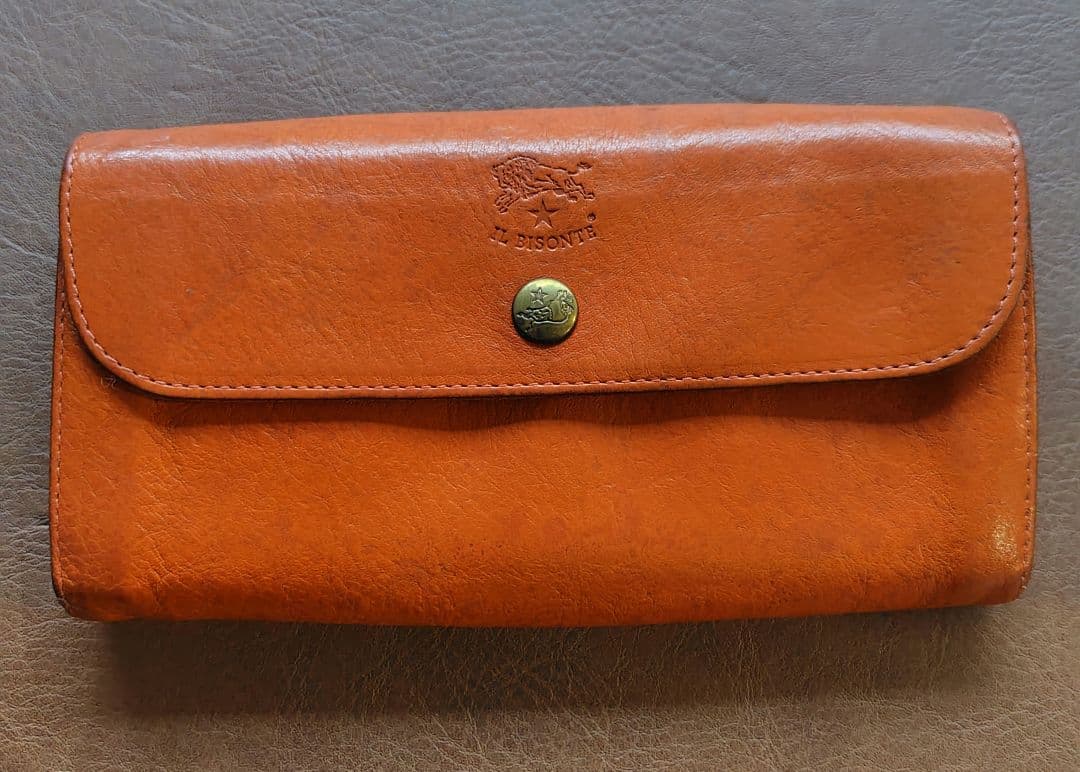 IL BISONTE 長財布 オレンジ 袋付き