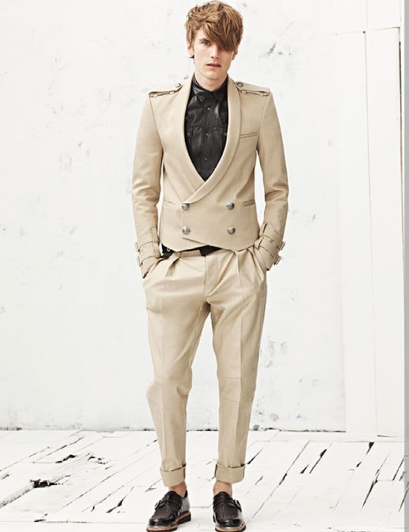 バルマンBALMAIN総額100万近い セットアップ レザーシャツ 2013SS