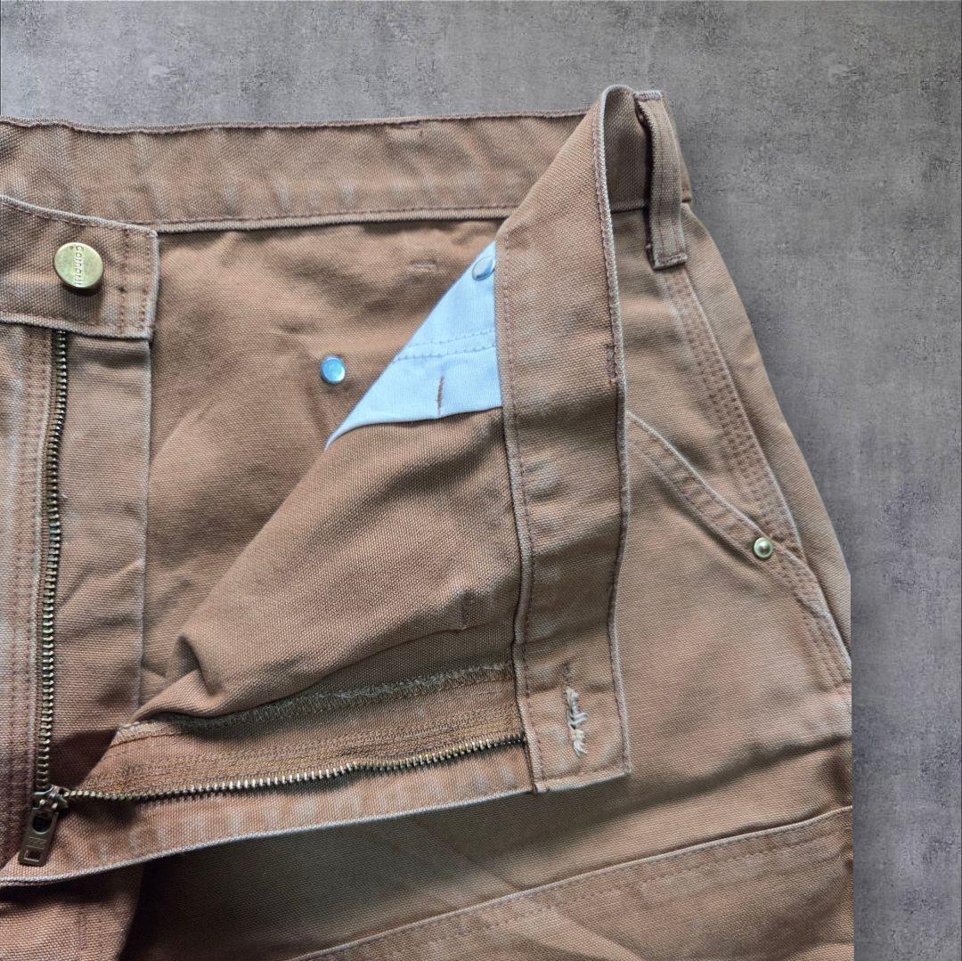 古着vintage Carhartt ダブルニー ダックパンツ ブラウン w44