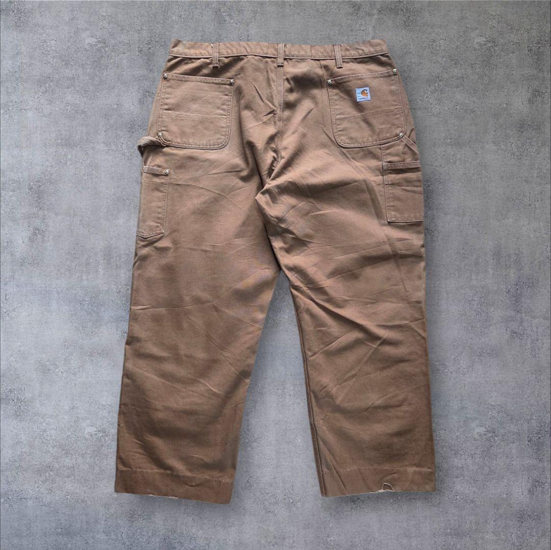 古着vintage Carhartt ダブルニー ダックパンツ ブラウン w44