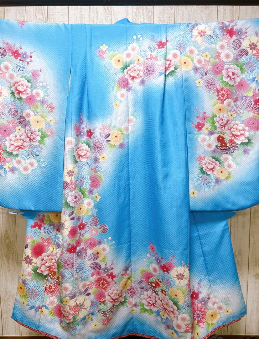 人気の水色×ゴールド♡七五三　7歳　女の子　セット　一式