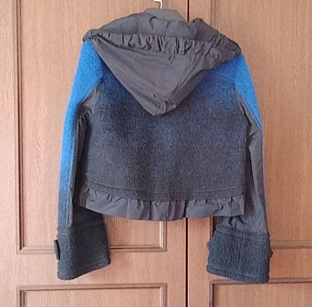 専用⭐ロイヤルブルーと黒のフード付きテーラードジャケット&スカートセット