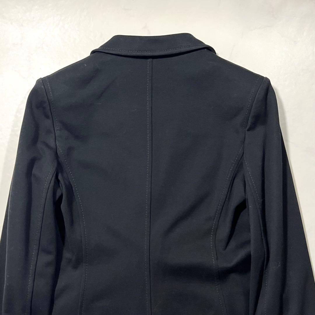 未使用タグ付 PRADA テーラードジャケット 黒 44 2XL ブラック 黒