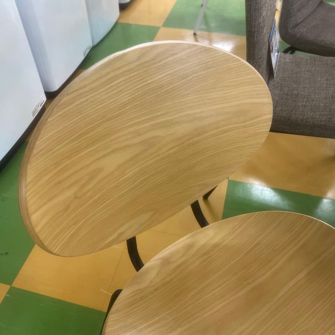 240 KANADEMONO オーバル型　ダイニングチェア 木目調　2脚セット