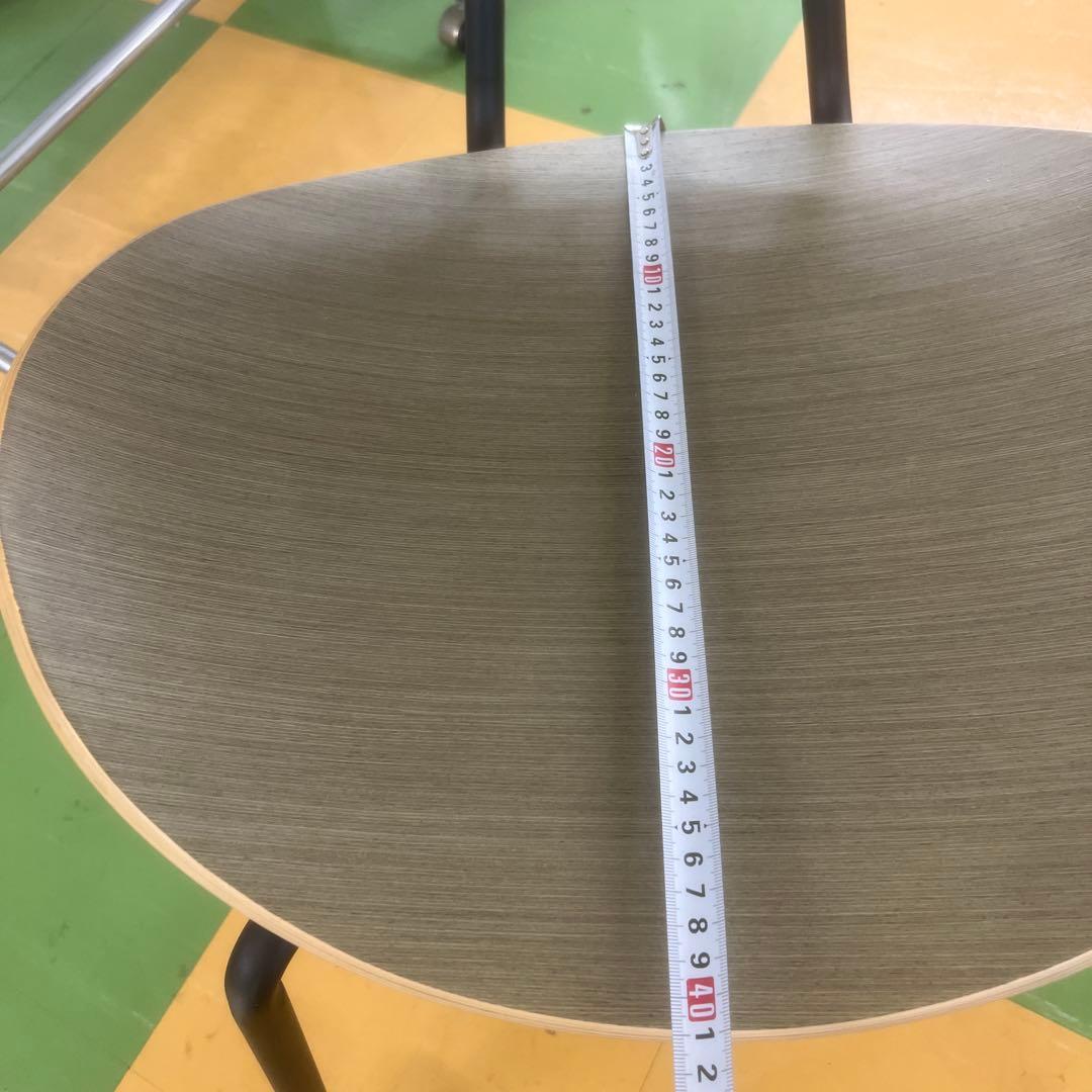 240 KANADEMONO オーバル型　ダイニングチェア 木目調　2脚セット