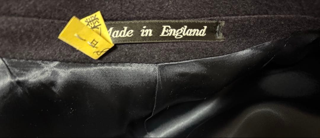 【極美品】BURBERRY カシミヤ　ロングコート 濃紺England製　XL