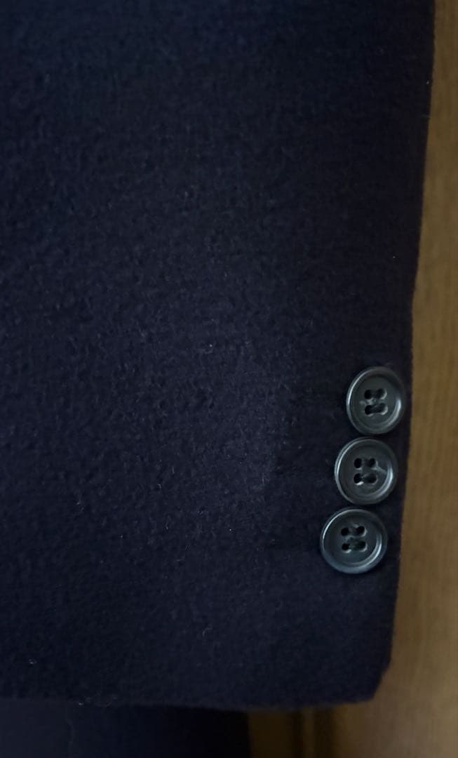 【極美品】BURBERRY カシミヤ　ロングコート 濃紺England製　XL