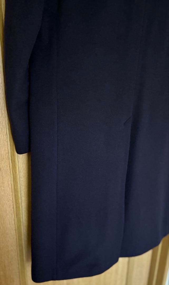 【極美品】BURBERRY カシミヤ　ロングコート 濃紺England製　XL