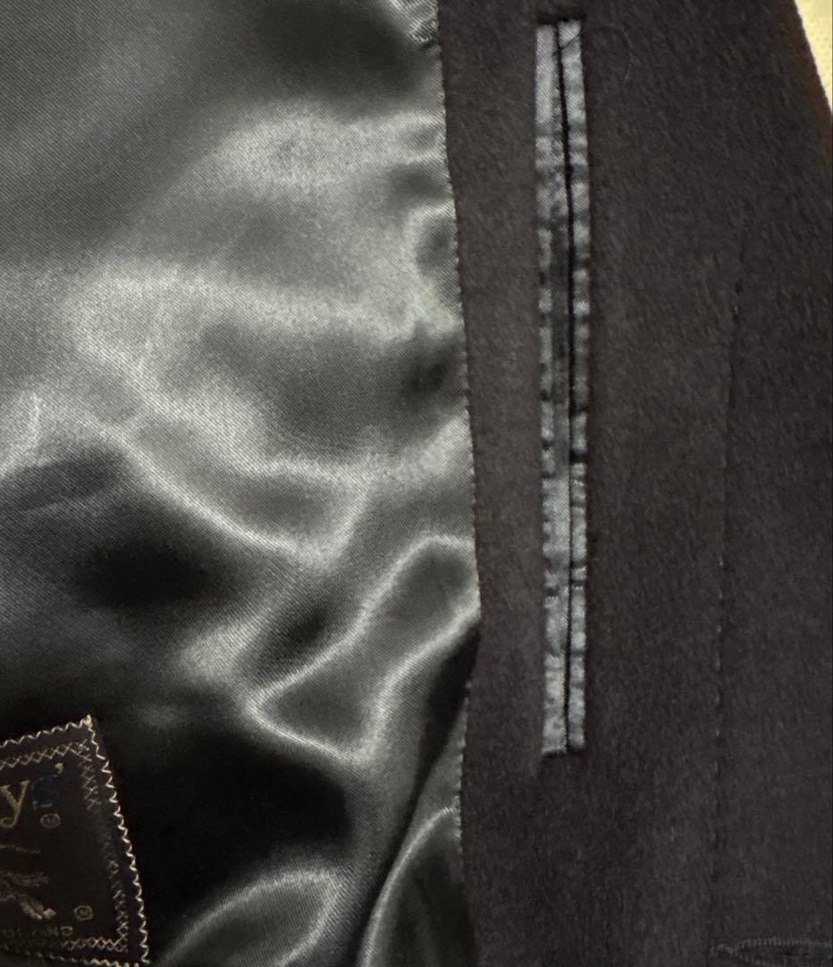 【極美品】BURBERRY カシミヤ　ロングコート 濃紺England製　XL