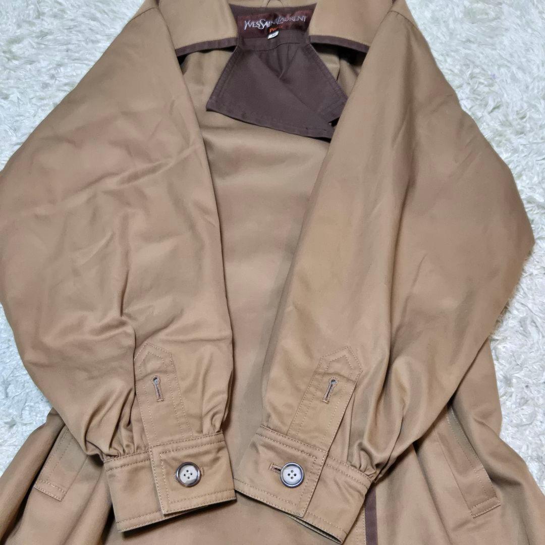 YVE SAINT LAURENT イヴ・サンローラン コート M 綿 ベージュ