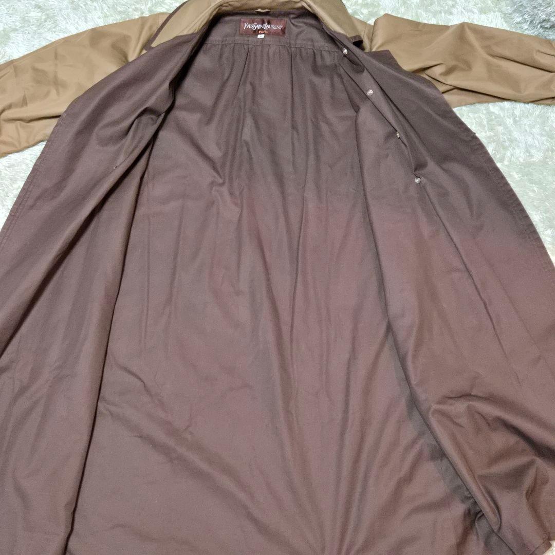 YVE SAINT LAURENT イヴ・サンローラン コート M 綿 ベージュ